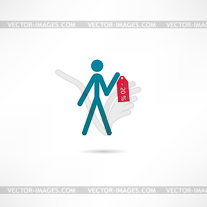 Discount icon - vector image