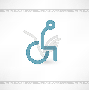 Sad инвалидов значок - изображение в векторе