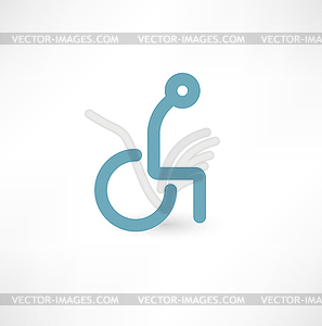 Sad Disabled icon - vector image