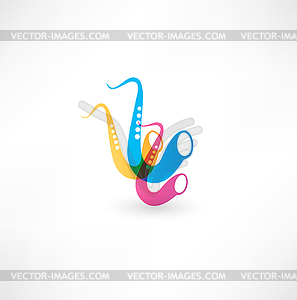 Saxophone icon - vector clip art