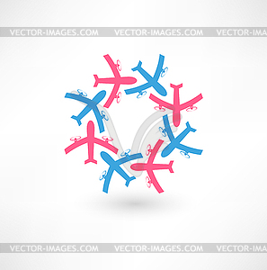 Airplane icon - vector image