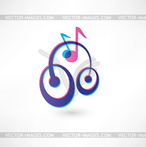 Headphones icon - vector image