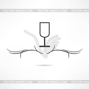 Calligraphic design element - vector image