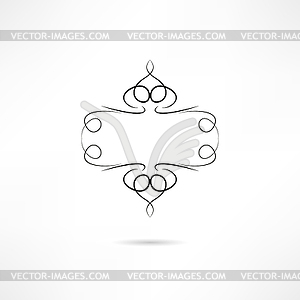 Calligraphic design element - vector clip art