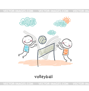 Beach Volleyball - vector clipart