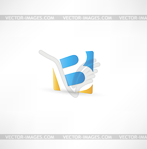 Abstract icon based on letter - vector clipart