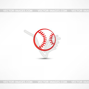 Baseball ball icon - vector image