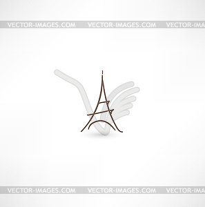 Eiffel Tower icon - vector clipart