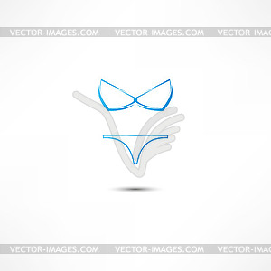 Bikini Icon - vector clip art