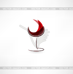 Glass Of Wine Icon - vector clipart