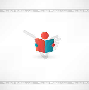 Book Reader Sign Icon - vector image