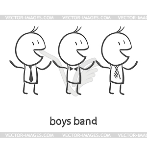 Boys Band - vector clipart