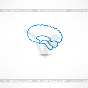 Brain Icon - color vector clipart