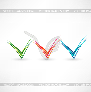 Check mark icons - vector image