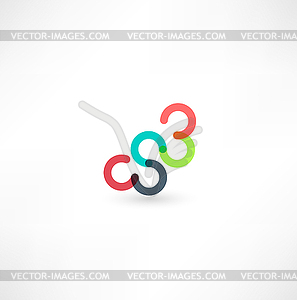 Business abstract icon - vector image