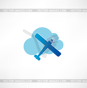 Airplane icon - royalty-free vector clipart