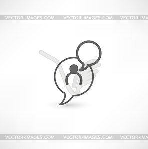 Abstract talking bubble - vector clipart