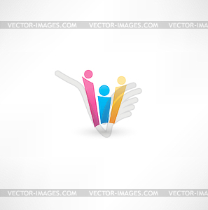 Team symbol - vector clipart