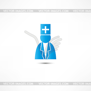 Doctor icon - color vector clipart