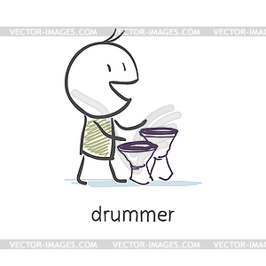 Drummer - royalty-free vector clipart