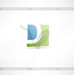 Abstract icon based on letter - vector image