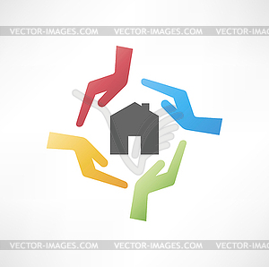 Concept of safe house - vector image