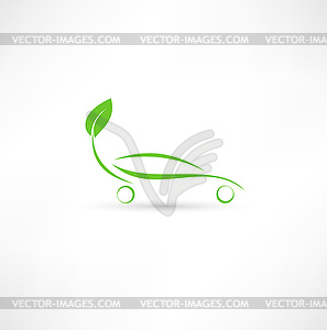 Eco friendly car - color vector clipart