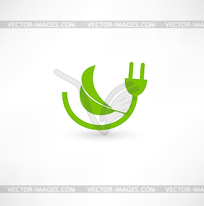 Зеленый знак концепция энергии - векторный клипарт / векторное изображение