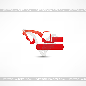 Excavator Icon - vector clipart