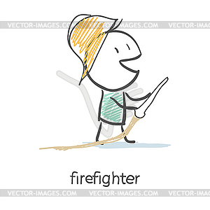 Firefighter - vector clipart