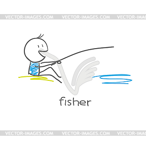 Fisherman - vector image