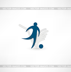 Footballer icon - vector image