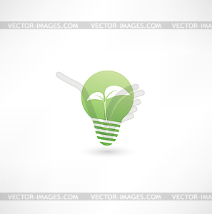 Eco light bulb - royalty-free vector image