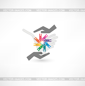 Business partners sign - vector clipart