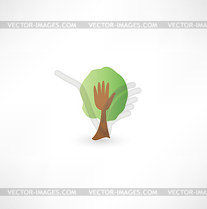 Рука дерево - изображение в векторе / векторный клипарт