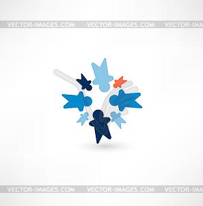 Business partners sign - vector clipart