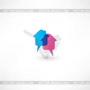 Real estate icon - vector image