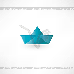 Paper Boat Symbol - vector clipart