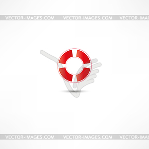 Спасательный круг Иконка - изображение в векторном формате