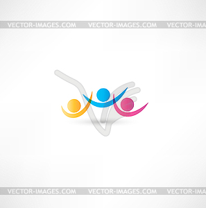 Team icon - royalty-free vector image