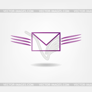 Flying letter - vector image