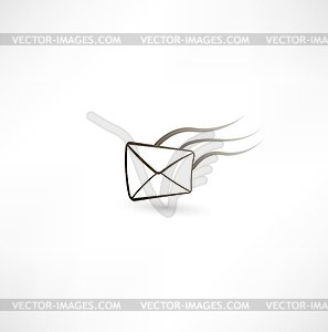 Flying letter - vector clip art