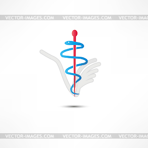 Medical snake - vector image