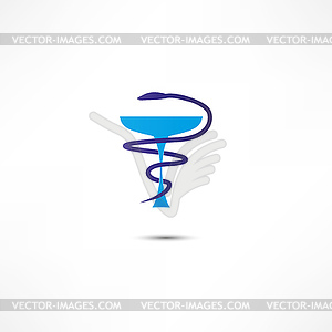 Medical snake - vector image
