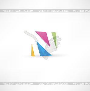 Abstract icon based on letter - vector clipart