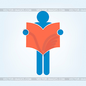 Book Reader Sign Icon - vector clipart / vector image