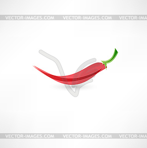 Icon of red hot chili pepper - vector clip art