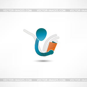 Book Reader Sign Icon - vector clipart