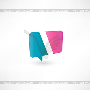 Abstract bubble icon based on letter I - vector clipart