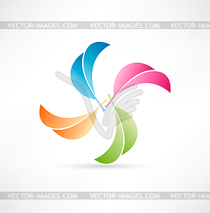 Colored leaves. Abstract symbol - vector image